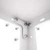 Стелаж металевий 170x75x30 см білий 5 полиць