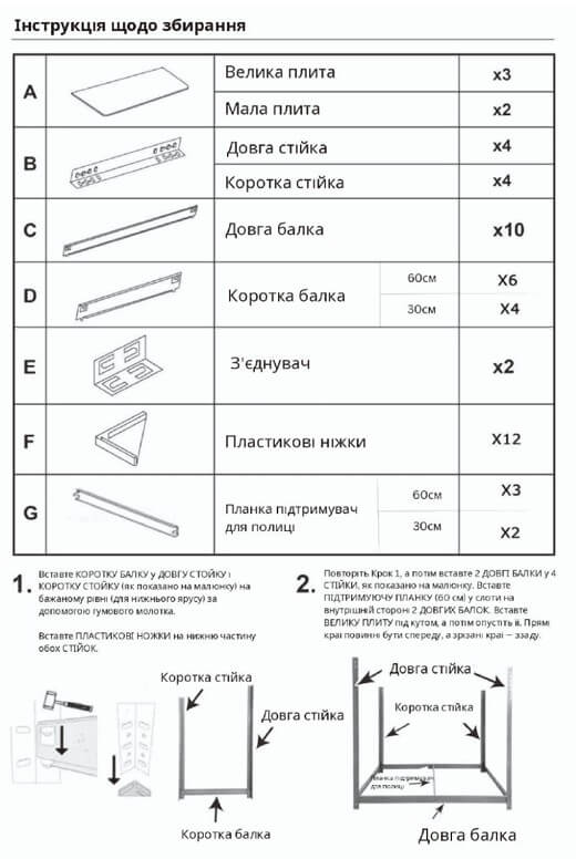 Інструкція складання 1